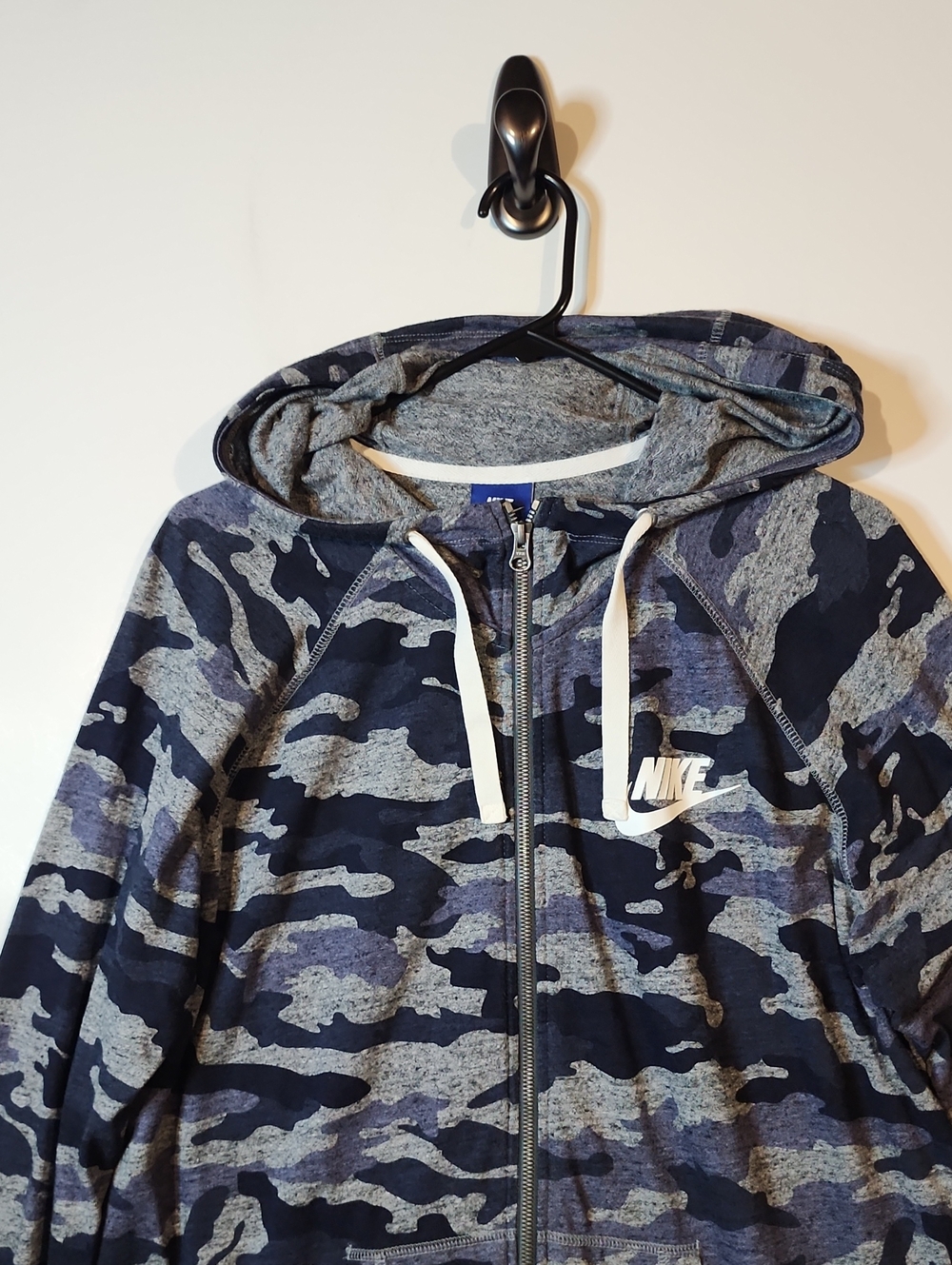 Nike Camo Vintage Gym Zip Hoodie Sweatshirt EUC Size Xlarge - Picture 2 of 7
